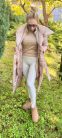 Női Push up bőrhatású leggings bélelt bézs xs-xl méretig
