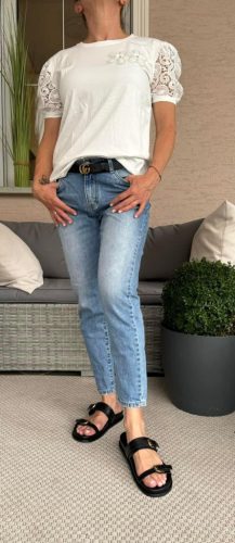 Női Basic világoskék farmernadrág xs-xl méretig 