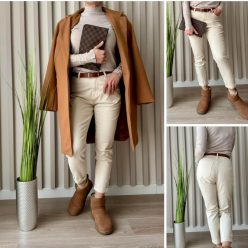 Női Bézs mom jeans farmernadrág xs-xl méretig 