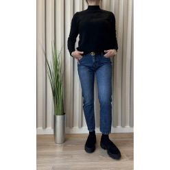 Női sötétkék egyenes szárú basic farmer nadrág 