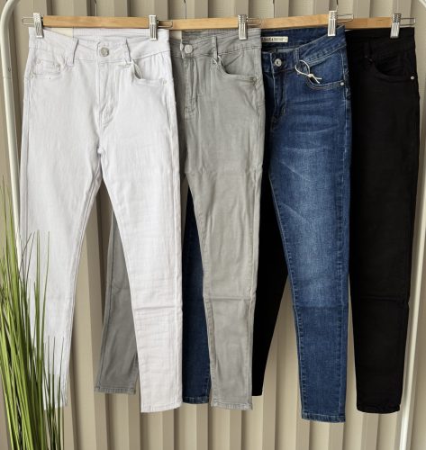 Női Push up farmer nadrág világos szürke xs-xl