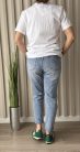 Világoskék Mom Jeans farmernadrág