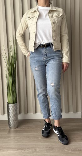 Világoskék Mom Jeans farmernadrág