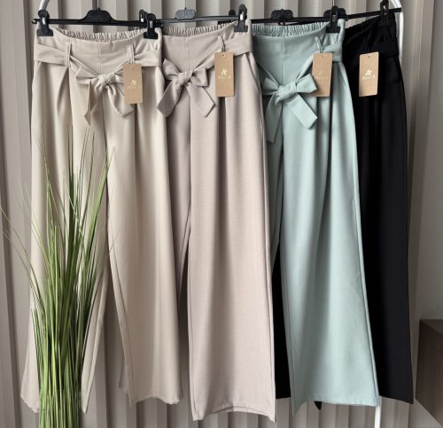 Női bőszárú gumis derekú nadrág megkötővel