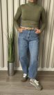 „Light Balloon Jeans” – Világoskék ballon fazonú női farmer