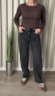 ???? „Relaxed Balloon Jeans” – Sötétszürke ballon fazonú női farmer