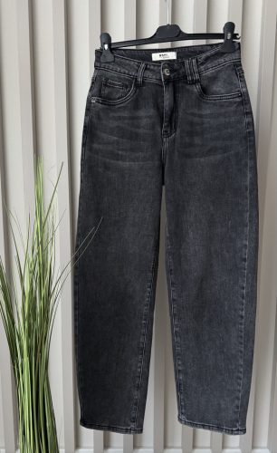 ???? „Relaxed Balloon Jeans” – Sötétszürke ballon fazonú női farmer