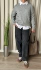 ???? „Relaxed Balloon Jeans” – Sötétszürke ballon fazonú női farmer