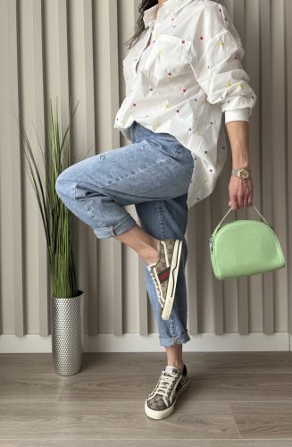 “Color Pop” hímzett oversize pamuting