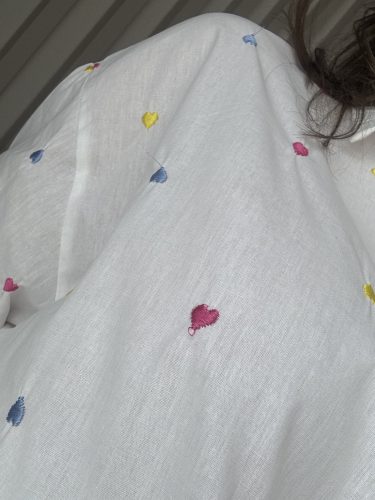 “Color Pop” hímzett oversize pamuting