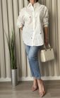 “Color Pop” hímzett oversize pamuting