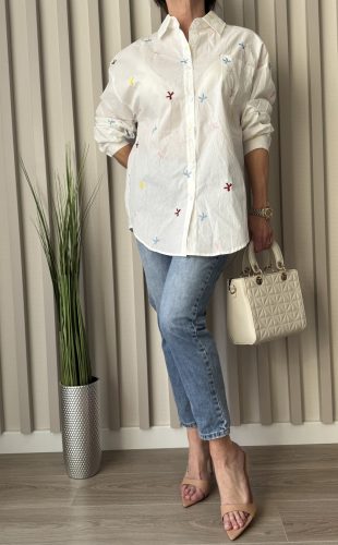 “Color Pop” hímzett oversize pamuting