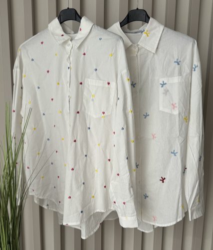 “Color Pop” hímzett oversize pamuting