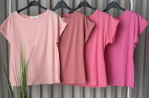  „ColorBasic” női rövid ujjú pamut póló – 14 színben