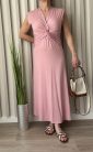 Twist Elegance – csavart derekú női maxi ruha