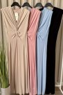 Twist Elegance – csavart derekú női maxi ruha