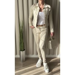 „Sandy Denim” bézs női farmerdzseki – S-2XL méretig