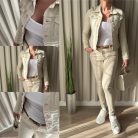 „Sandy Denim” bézs női farmerdzseki – S-2XL méretig