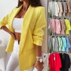   „ColorPop női oversize színes blézer – lezser elegancia minden alkalomra”