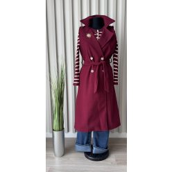   Elegance Wool Look Női Hosszú Mellény – Övvel és Díszgombokkal