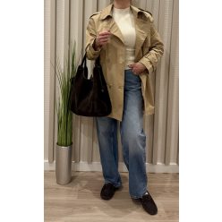 Classic Beige Trench – Rövid fazonú ballonkabát