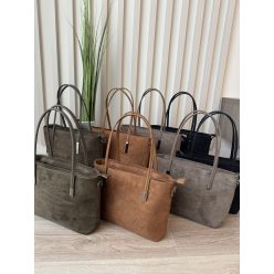   Női velúr hatású elegáns kézitáska – kisebb méret, hosszú füllel, több színben