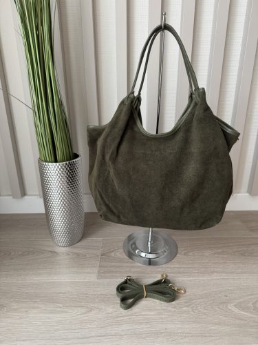 Prémium velúr bőr shopper táska