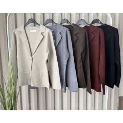   Női kötött zakó arany gombbal – elegáns, kényelmes kardigán fazon több színben