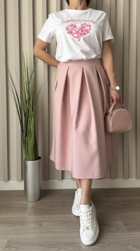 „Grace Touch” elegáns pliszírozott midi szoknya