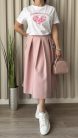 „Grace Touch” elegáns pliszírozott midi szoknya