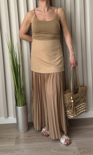 "Breeze" pliszírozott maxi szoknya