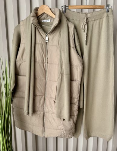 Mellényes melegítő szett+sál