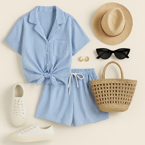 Capri Stripe kétrészes nyári szett