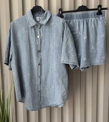 Denim Dreams - Farmerhatású hímzett szett